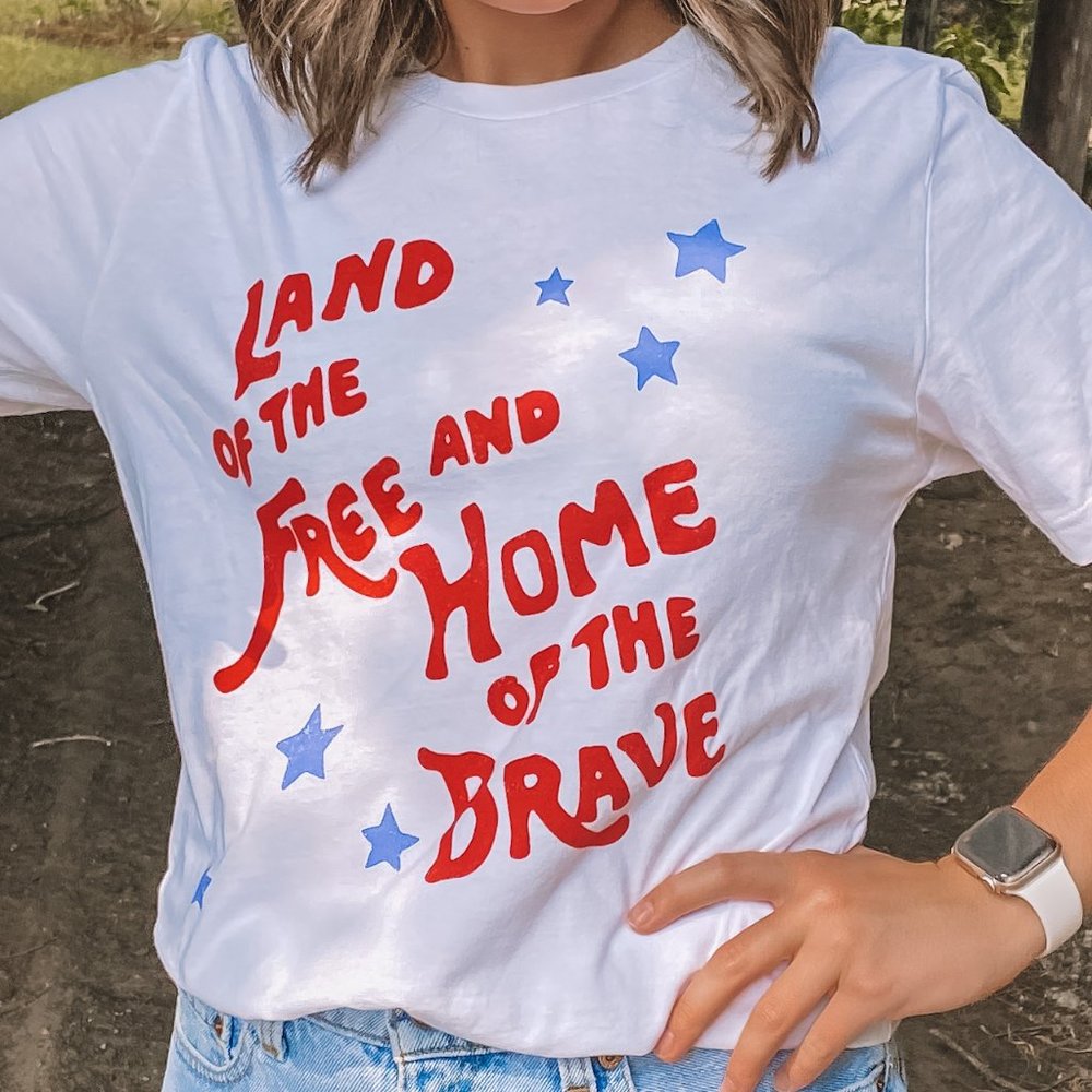 4th of July Land of the Free Tee Shirt